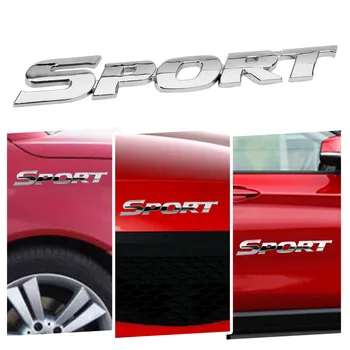 LEEPEE Auto Durvju Decal SPORTA Emblēmas Nozīmīti Universālo Auto Uzlīme 3D ABS Chrome Logo 
