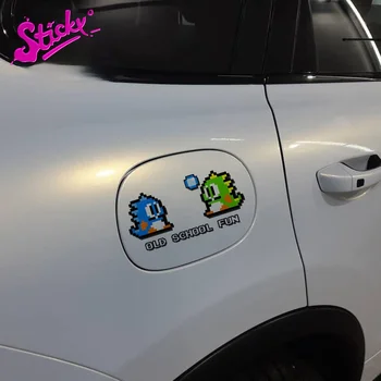 LIPĪGA Vecās Skolas Fun Burbulis Bobble ROM Anime Auto Decal Uzlīmes, Dekori Motociklu bezceļa Klēpjdatoru Bagāžnieka Ģitāra Vinila Uzlīmes 1