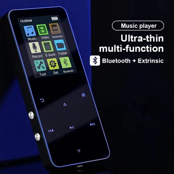 MP3 MP4 Atskaņotājs Ar Bluetooth saderīgu Iebūvēts Skaļrunis 1.8 Collu Metāla Touch Mūzikas Atskaņotāju, I FM Alarm Clock Pedometrs, E-Grāmata 1