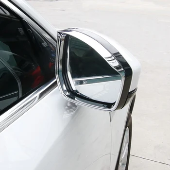 Par Jaguar E-Pace F-Pace f tempu X761 2016-2019 Automašīnu Atpakaļskata Spogulis, Lietus Uzacu Ūdensnecaurlaidīgs Weatherstrip Shield Toni Vāciņš Melns 1