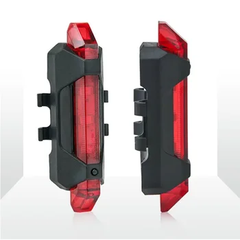 Portatīvo USB Lādējamu Bike Velosipēdu Piederumi Zibspuldzes gaismas LED Asti Aizmugurē Drošības Brīdinājums Velo Gaismas Taillight Lampas 1