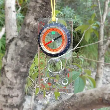Profesionālās Mini Kompass Kartes Mērogs Valdnieks Daudzfunkcionālu Tūrisma Inventārs Vadošais Pārgājienu Āra Instruments, Izdzīvošanas 1