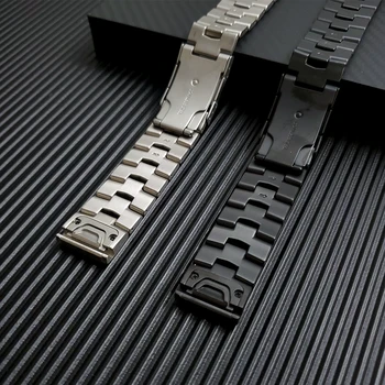 QuickFit Titāna + Metāla, Nerūsējošā Tērauda Aizdare Siksnu Garmin quatix 6X 6 5 3 Watch Band 22mm 26mm EasyFit Aproce Watchband 1