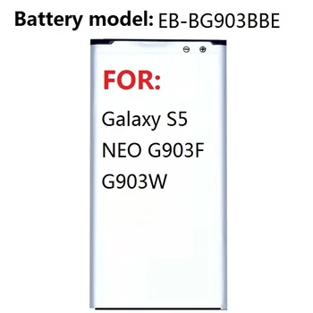 Rezerves Akumulators, EB-BG903BBE Samsung Galaxy S5 NEO G903F G903W Autentisks Tālruņa Akumulatora 2800mAh 1