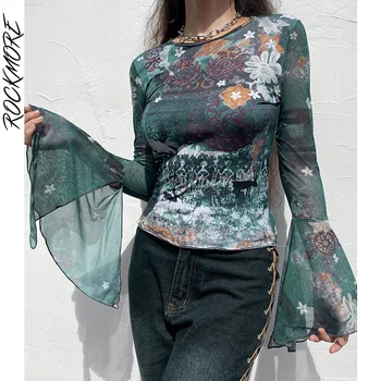 Tīrtoņa krāsu svītrās zaudēt ir 2021. sieviešu t-krekls vintage apģērbu gadījuma harajuku pamata garām piedurknēm t-krekli pamata tunika top sieviete pasūtīt | Topi Un T-veida - www.avalux.lv 11