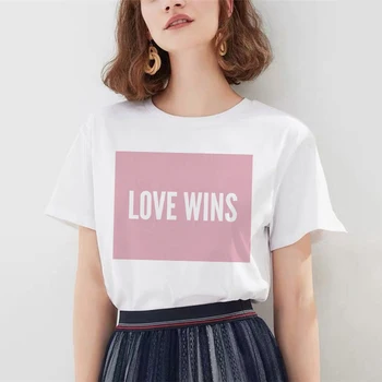 Sieviešu t-veida krekls Praidu Lgbt Geju Lesbiešu Mīlestība Varavīksnes Dizains Print T-krekli, Sieviešu Vasaras Gadījuma mīlestība ir Mīlestība Tee Kreklu Femme 1