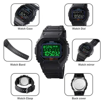 SKMEI Smartwatch Skatīties Vīrieši Bluetooth Elektronisko Sporta Pulksteņi Vīriešu Pedometrs Kaloriju Tracker Par Huawei Iphone Reloj Inteligente