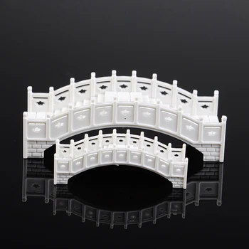 Tilta Modelis Miniatūrā ABS Celtniecības Rotaļlietas, Arhitektūra, Ēku Komplekti 1:100 1:75 OO TT Pasaku Dārza Piederumi, 2gab/Daudz 1