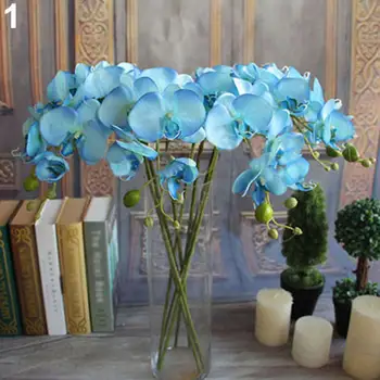 Viltus Ziedu, Mākslīgo Modes Zīda Balts, Rozā, Purpura Tauriņš Kožu Orhideju Phalaenopsis Kāzu Svinības Mājās Festivāls Apdare 1