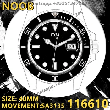 Vīriešu Automātisko, Mehāniskās Top Luksusa Zīmolu Diver Watch 116610 NOOB VSF 40mm 1:1 904L AAA Replica Super Klons Sporta Labs Pulkstenis 1