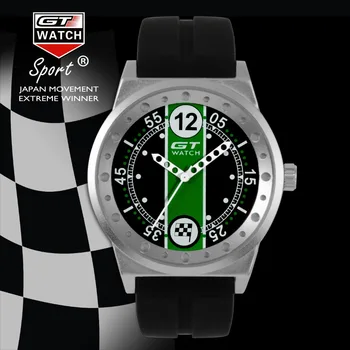 Vīriešu Modes Sporta Skatīties Luksusa Zīmolu GT Skatīties Silikona Siksniņa F1 Pulksteņi Gadījuma Kvarca rokas pulksteņi montre homme reloj hombre