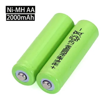 1.2 V AA Ni-MH Akumulators 2000mAh 1.2 v Uzlādējams Akumulators lielas Ietilpības Kameras/Mikrofona/Peles /rotaļlietas baterijas 2