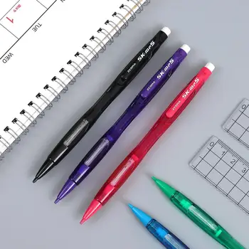 1pc Japāna Zebra Pusē nospiediet Mehāniskais Zīmulis 0.5 mm Vienkāršs, 5 krāsas, Zīmuļi ar Dzēšgumiju, studentu rakstot Skolas piederumi 2