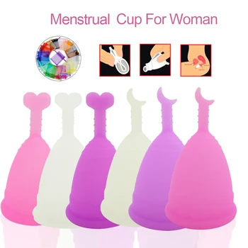 1PC Menstruālā Tases Sievietēm sieviešu Higiēnas Medicīniskā Silikona Kausa S/L Izmēra Menstruālā Atkārtoti Lady Cup Copa Menstruālā Nekā Spilventiņi 2