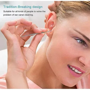 6-10pcs/komplekts no nerūsējošā tērauda, ar neslīdošu rokturi ausu tīrīšanas komplekts earwax noņemšanas rīks ausis veselības, veselības aprūpes limpiador de oidos 2