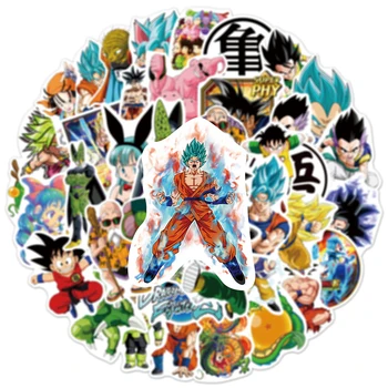 Anime Dragon Ball Uzlīme Goku, Vegeta Bulma Goku Pūķis Automašīnu, Motociklu Autocollant Karikatūra Ūdensizturīgs Grāmatiņa PVC Uzlīme 2