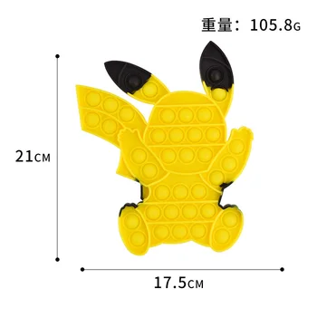 Anime Pokemon IET Pikachu Gengar Fidget Rotaļlietas, Multfilmas Pikachu Push Burbulis Mazināt Trauksmi Maņu Anti Stress Pop Rotaļlietu, Mazulis Dāvanu 2