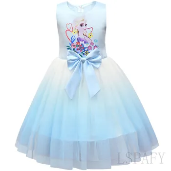 Disney Baby Meiteņu Kleitas Toddler Bērniem Halloween Cosplay Princese Kostīmu Chilren Elsa Kleita Dzimšanas Dienu Saldēti Drēbes 2