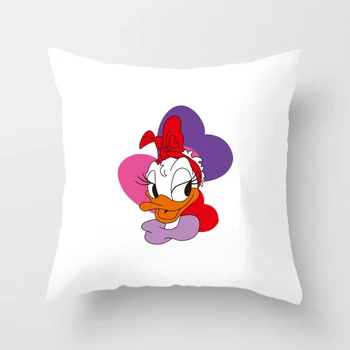 Disney Mickey Minnie Donald Duck Dekoratīvā spilvendrāna baltā spilvendrānā spilvenu guļamistaba, viesistaba, Mājas apdare, spilvendrāna 2