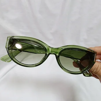 DYTYMJ Zaļās Saulesbrilles Sieviete Modes Jelly Krāsu Retro Cat Eye Toņos, Sieviešu, Saules Brilles Ceļojumu Gafas Hombre Vairumtirdzniecības Bulk 2