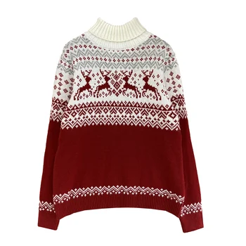 Ir 2021. Hollween Sieviešu džemperis vīra džemperis Ziemassvētku pāris adīts džemperis Džemperis lielizmēra par 2021 Rudens Ziemas 2