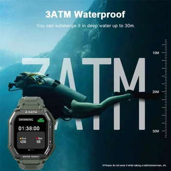 Ir 2021. KOSPET Smart Skatīties ROCK Izturīgs Skatīties Uz Vīriešiem, Āra Sporta Ūdensizturīgs Fitnesa Tracker Asins Spiediena Monitoru, smartwatch 2