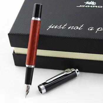 JINHAO 8802 Augstas Kvalitātes 0.5 mm Vintage Fountain Pen Rožkoka un Tintes Pildspalva Uzņēmējdarbības Studentu Kancelejas preces 2