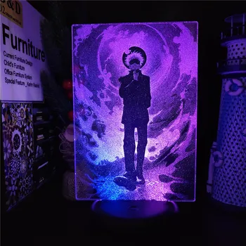 Jujutsu Kaisen Gojo Pie Lyuikitennkai 3D Anime Lampas Nightlights LED Krāsas Maiņa Vizuālo ēsmas zivtiņu vadi Guļamistabai dekoratīvās Apdares 2