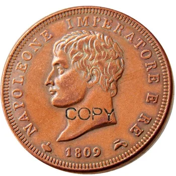 Komplekts (1808-1813) 5GAB ITĀLIJAS ST Karaliste Napoleona I 1 SOLDO Veikti Vara Monētu Kopijas 2