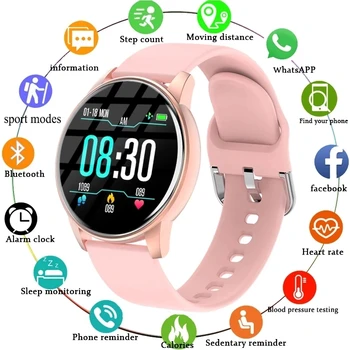 LIGE Karstā Pārdošanas Smart Skatīties Sieviešu Miega asinsspiediens, Sirdsdarbības Monitoringa Sports Fitness Izsekošanas Smartwatch Vīriešiem Android, IOS 2