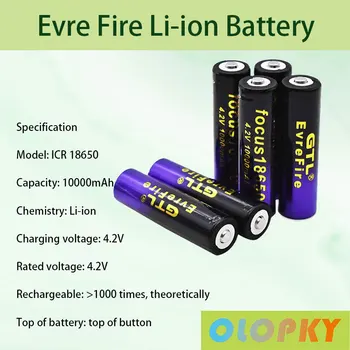 Lādējams litija baterijas, 18650 v, 10000MAH, kabatas bateriju, oriģinālu, jaunu sēriju, 18650, 4.2 V 2