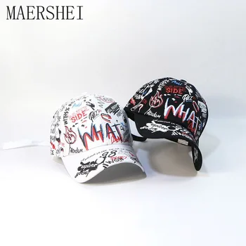 MAERSHEI zīmolu Vasaras Beisbola cepure Grafiti Saules Cepures Hip Hop Sejsegu tētis, Cepure, Regulējams Snapback Kaulu vīriešiem hip hop vāciņi 2
