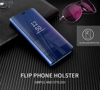 Modes Smart Mirror Flip Tālrunis, Gadījumā, LG Samta 5G V40 V30 Q60 V50 K50 K61 V60 G8 K51S K50S Plus Pro Aizsardzības Stāvēt Vāciņu 2