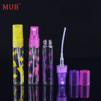 MUB - 6ml (6 gab./lot), Modes Mini Stikla Spray Smaržas Pudele Drukāšanas Tauriņš Parfum Pulverizators Pārnēsājamās Tvertnes Karstā Pārdošanas 2