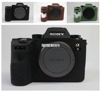 Mīksts Silikona Kamera gadījumā Gumijas Aizsardzības Pārsegs Gadījumā Ādas Sony A9 ILCE-9 a9 A7R3 Kameras Soma Mirrorless Sistēmu Kamera 2
