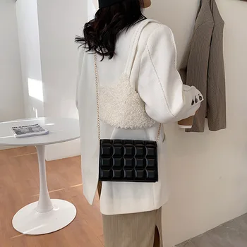 Nelielu Kvadrātveida soma ir 2021. jaunu modes pleds pleca soma messenger mazu rokassomu PU ādas zīmols moderns rokassomu Luksusa sievietēm 2