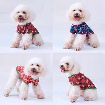 Pet Apģērbs Suņu Drukāts Apģērbu Kaķis Ziemassvētku Drēbes Suns Rudens Ziemas Drēbes Pet Produkti 2