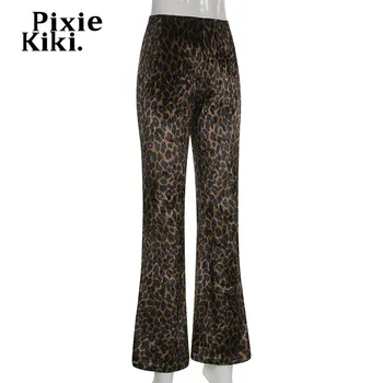 PixieKiki Leopard Velūra Izlīdzināšanu, Bikses, Sieviešu Apģērbs Vintage Seksīgi Dibeni Y2k Retro Samta Bikses Streetwear P67-CF40 2