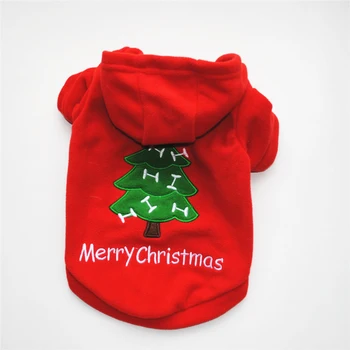 Priecīgus Ziemassvētkus Suņu Apģērbs Ziemas Suņu Apģērbu Mētelis pelēkā vārna Kaķis Mazo Suņu Apģērbu Kucēns Apģērbu Bichon Pūdelis Yorkie Drēbes XS 2