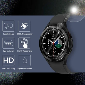 Rūdīta Stikla Samsung Galaxy Noskatīties 4 44mm 40mm Accessorie HD Skaidrs, Hidrauliskās Filmu Ekrāna Aizsargs Watch4 Classic 46mm 42mm 2