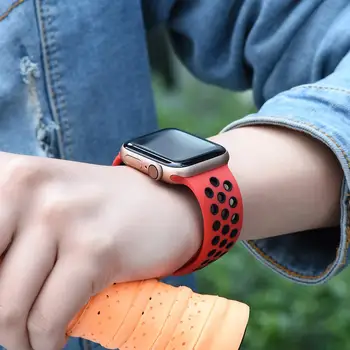 Silikona joslas Apple Pulksteņu Siksniņas 45mm 41mm 44mm 40mm 38mm 42mm smartwatch watchband aproce iWatch serie 3 4 5 6 7 se siksna 2