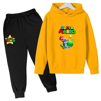 Super Mario - Bērnu Apģērbu pelēkā vārna Bikses Zēniem, Meitenēm, Apģērbu pelēkā vārna Teen Kostīmi Rudens Zēnu Spēles Anime Tērpus 2