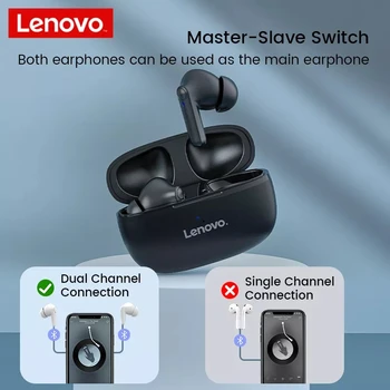 Sākotnējā Lenovo HT05 TWS Bluetooth saderīgas Austiņas Bezvadu Earbuds Sporta Austiņas Stereo Austiņas ar Mic Touch Kontroli 2