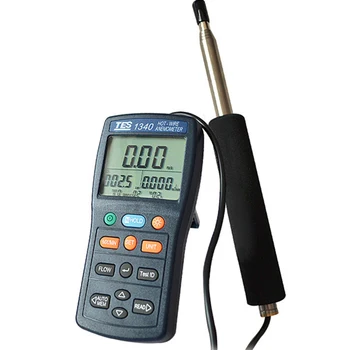 TES-1340 Hot-Wire Anemometer Atpakaļ Gaismas Funkcija ON/OFF Laika Iestatīšana ,Datu Turiet&Maixmum/Minimālā/Vidējā Funkciju. 2