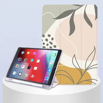 Tropisko Augu Lapām iPad Gadījumā 10.9 collu Gaisa 4 Lieta Mini 5 4 10.2 8 7 10.5 Gaisā Ar Zīmuļa Turētājs iPad Pro Vāciņu 2