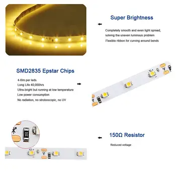 Veicināšanas Ūdensdrošs LED Sloksnes, LED SMD3528 5M 60leds/m DC12V Elastīgas Sloksnes Gaismas taupoša apgaismes string augstas kvalitātes 2